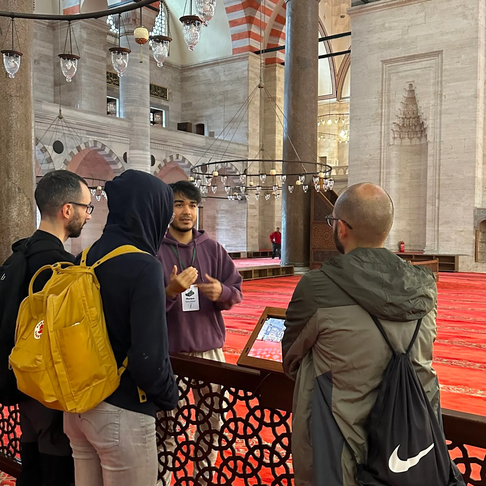 Visitor information tablet in the mosque